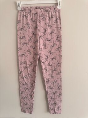 GAP Girls Light Pink Bow-Print Stretch Leggings